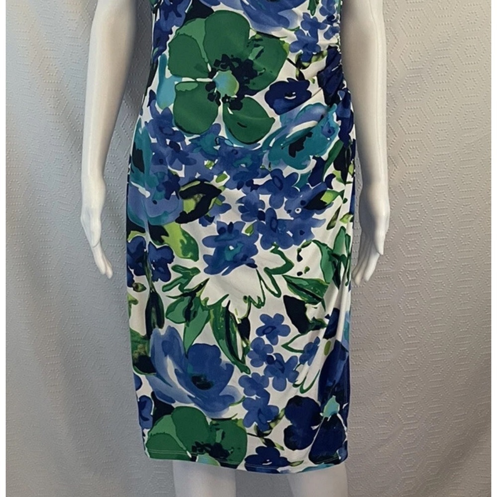 Ralph Lauren Vibrant Blue and Green Midi Dress - Picture 2 of 16